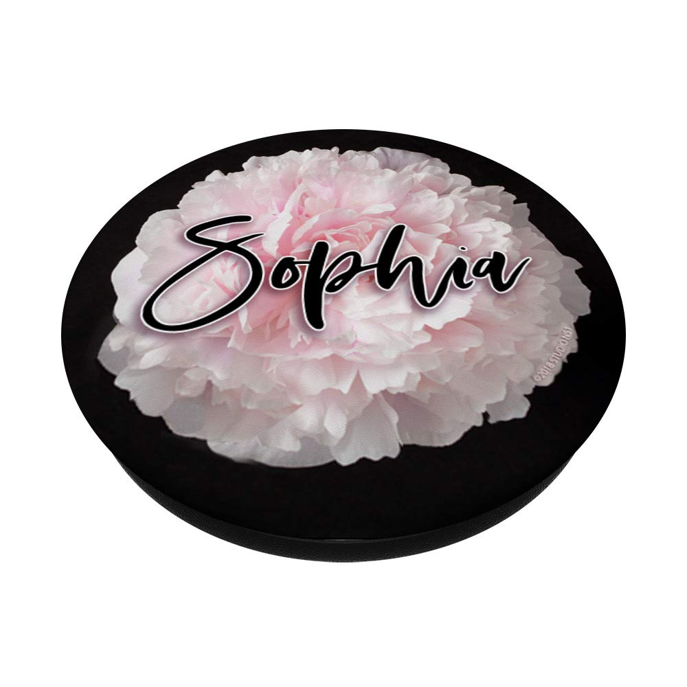 Sophia Gift Flower Pink Peony PopSockets Grip & Stand - Phone & Tablet Holder with Swappable Base for iPhone, Samsung, iPad - Perfect for Selfies, Video Calls, and Hands-Free Viewing