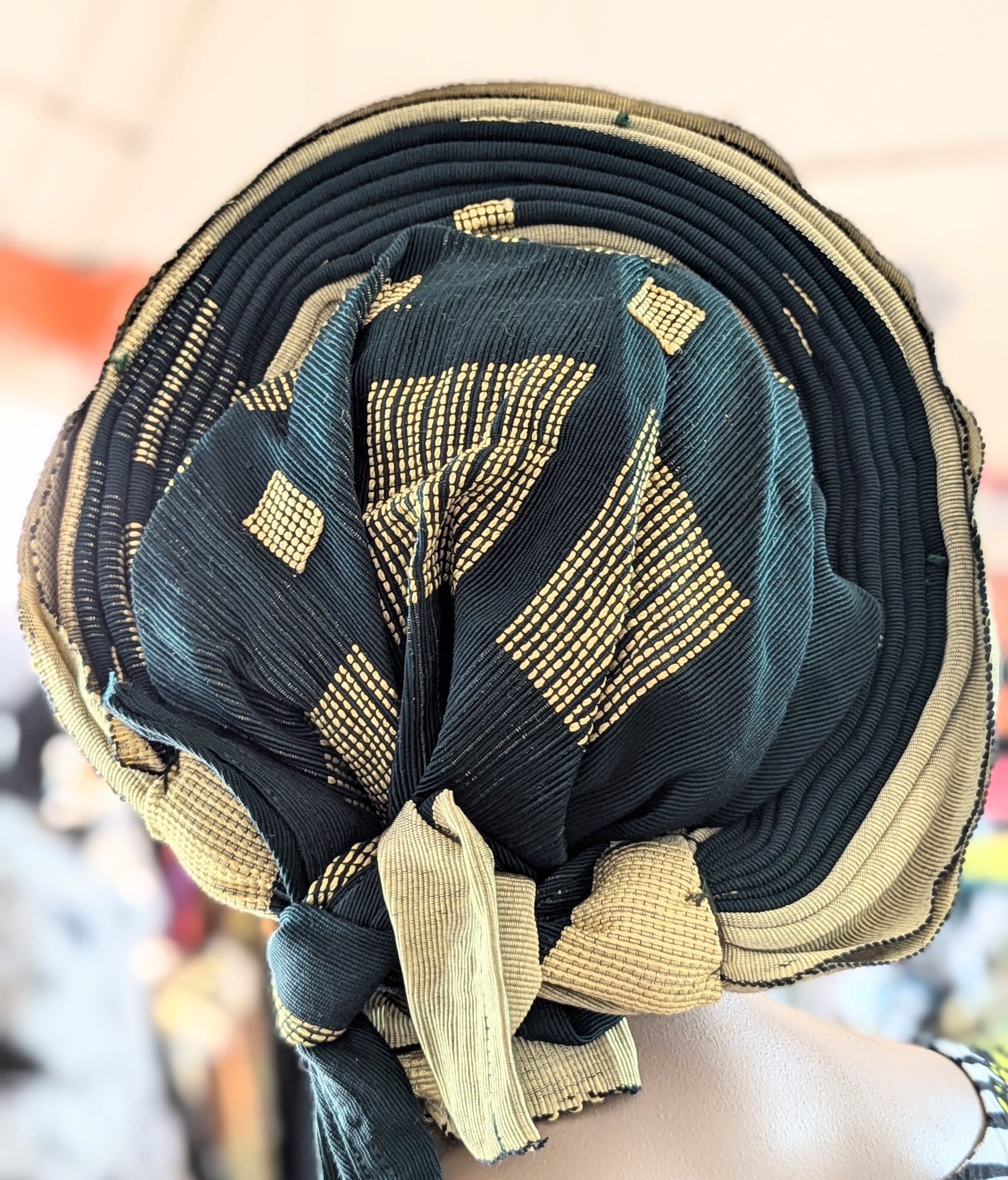 Elegant African Aso Oke Gele Head Wrap Hat by Dupsie - Ready-to-Wear Autogele for Women | Perfect for Weddings, Parties & Cultural Celebrations
