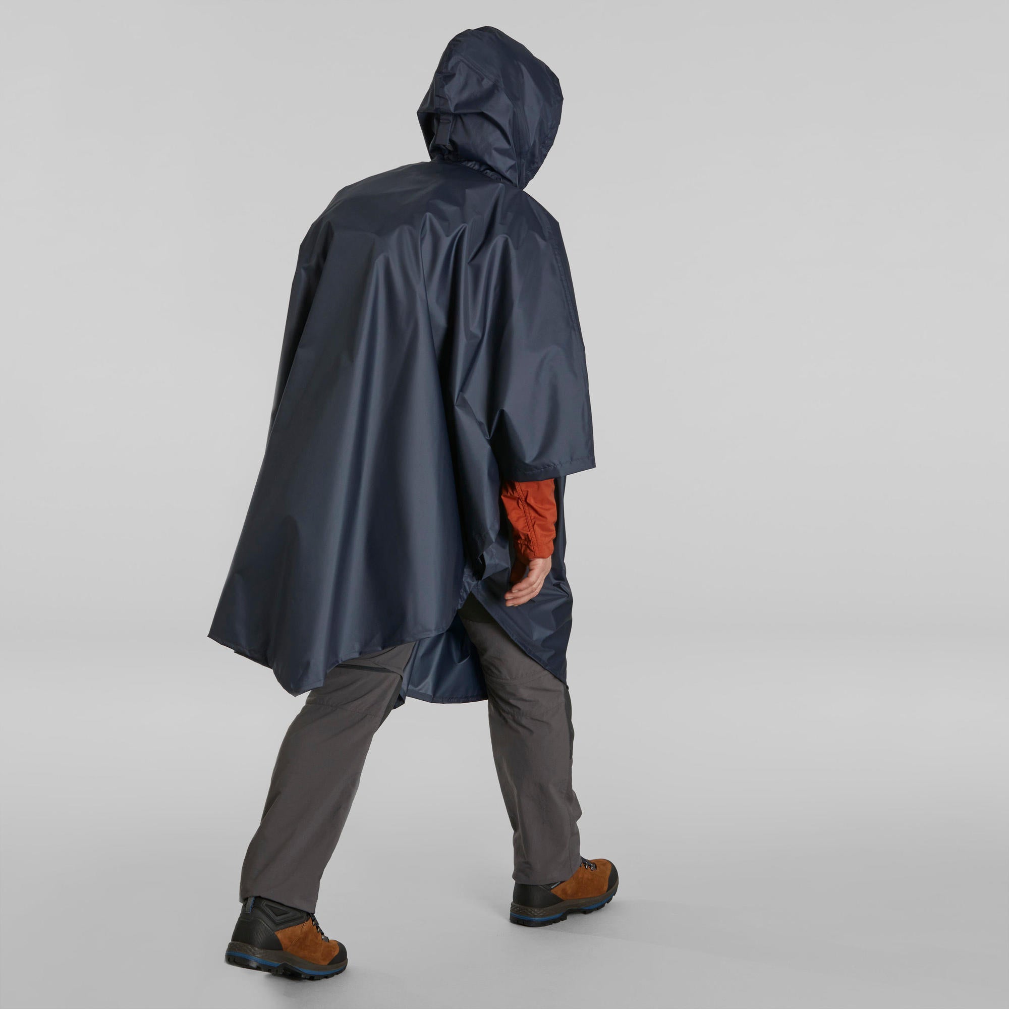 Forclaz MT100 Waterproof Rain Poncho - Lightweight & Compact 30L Packable Hiking Gear for Outdoor Camping & Travel