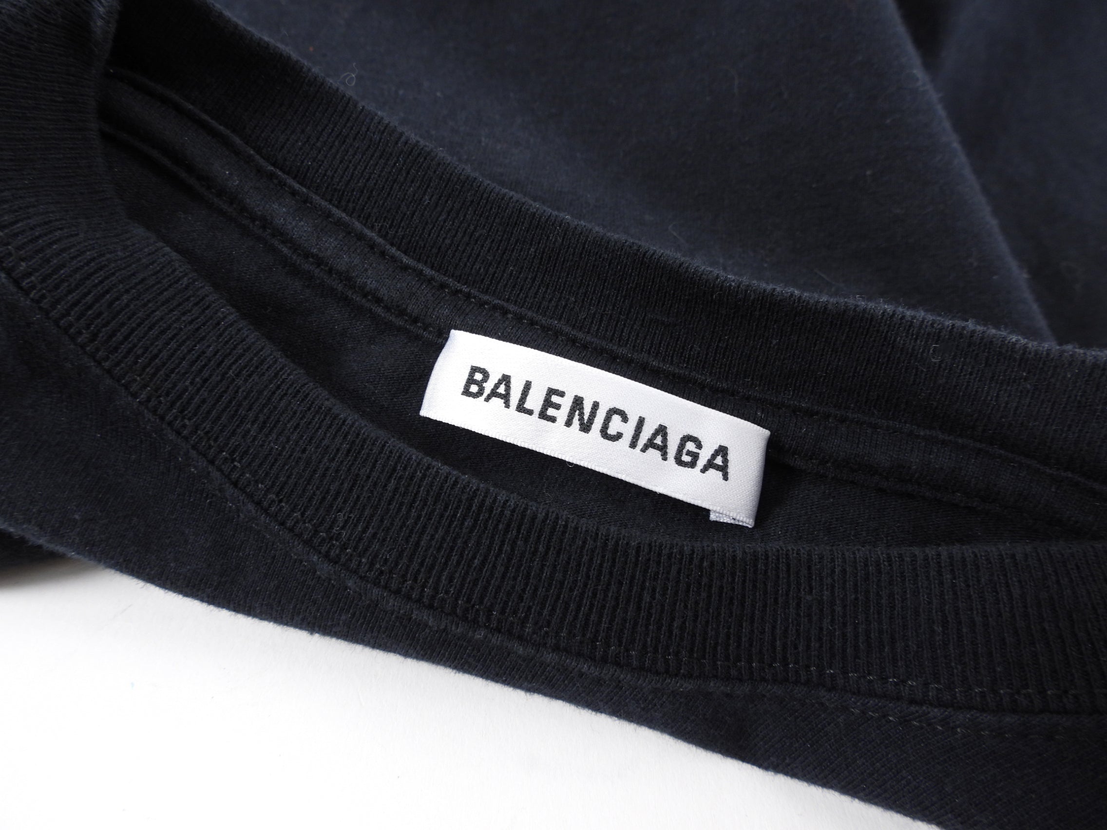 Balenciaga Black T-Shirt with White Interlocking BB Logo - Men's & Women's Casual Tee (S, M, L) | Streetwear Fashion, Everyday Wear, Luxury Brand Apparel