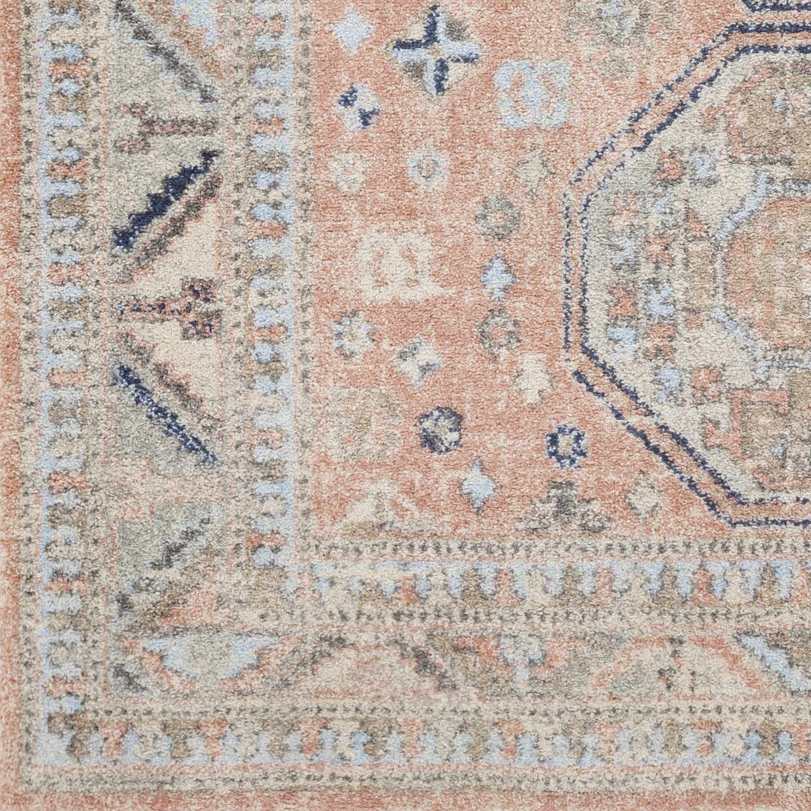 Hauteloom Mantador Traditional Gray Beige Blue Area Rug 7'10