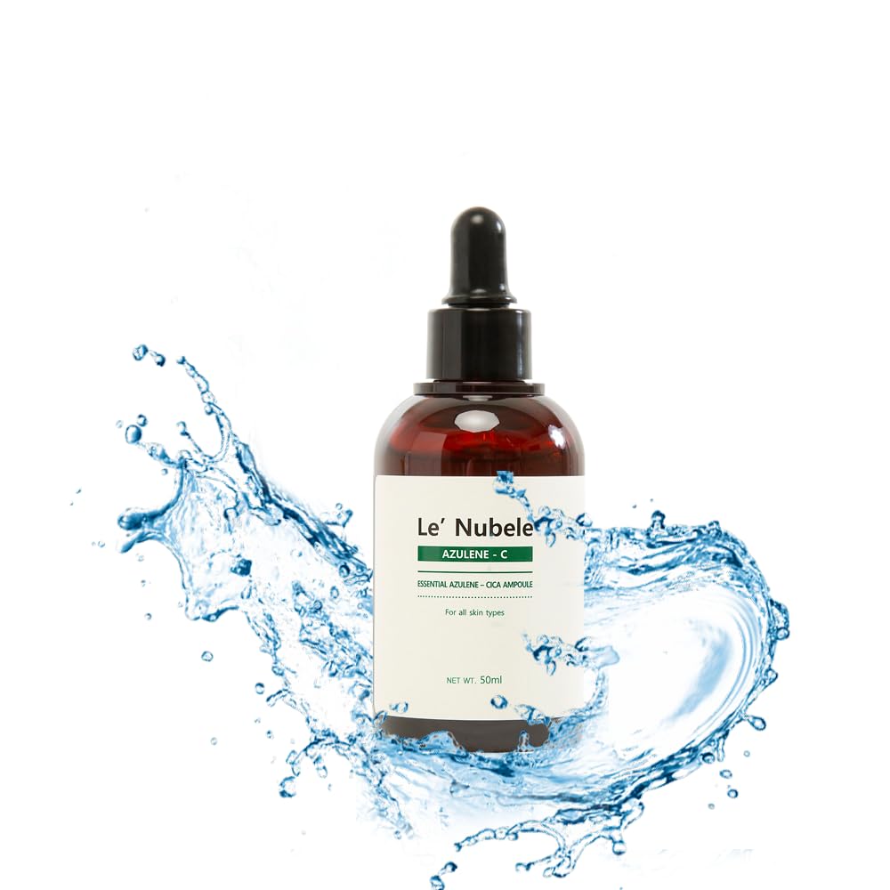 Le' Nubele Azulene Cica Ampoule - Korean Skincare for Sensitive Skin | Soothing & Hydrating Face Serum with Azulene & Centella Asiatica | Calms Redness & Irritation | 1.69 fl oz / 50ml | Perfect for Post-Treatment Care & Daily Skin Recovery