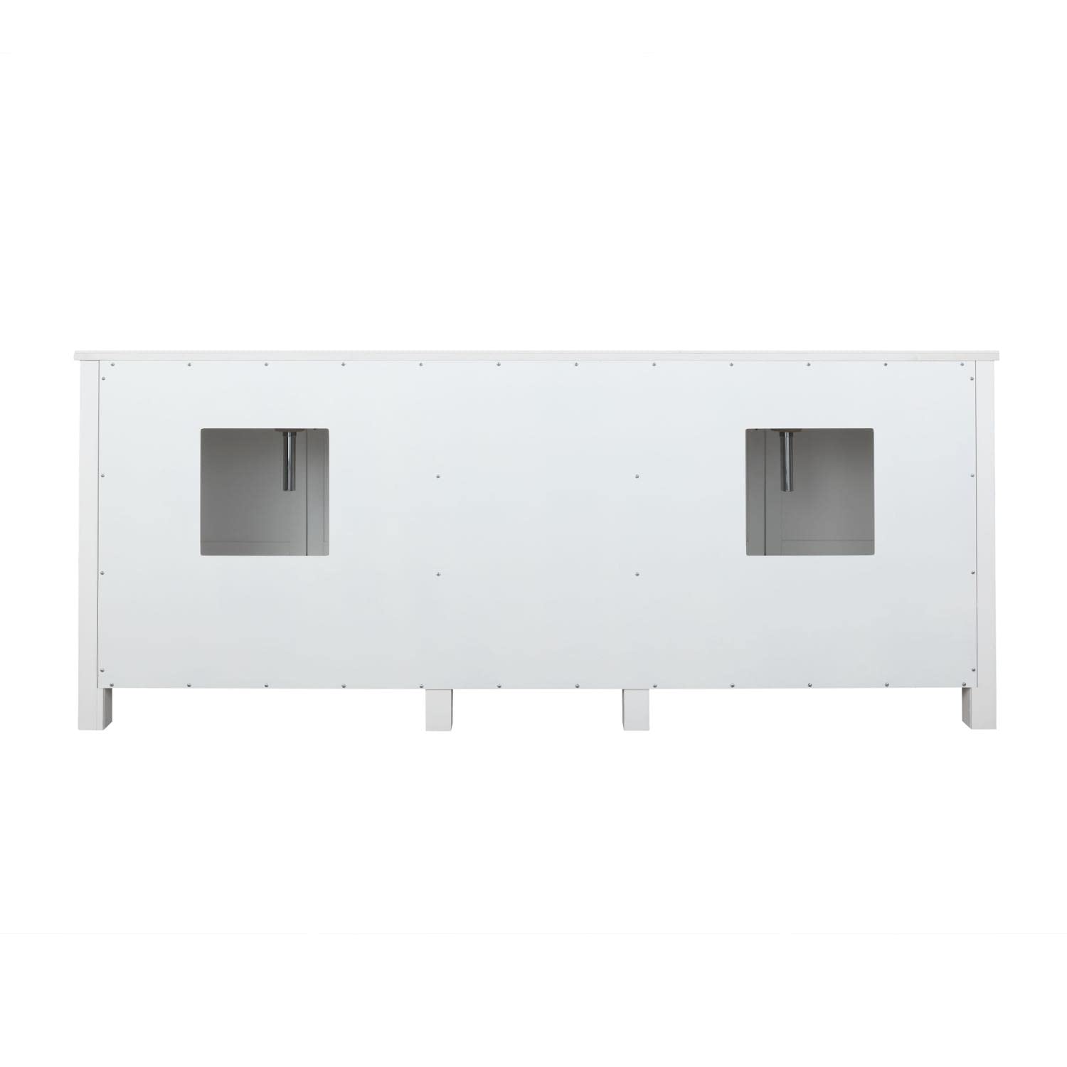 Ziva 84 Inch Wide x 22 Inch Deep White Double Bathroom Vanity Set with 34 Inch Mirrors - Perfect for Master Bathroom or Guest Bath Remodel