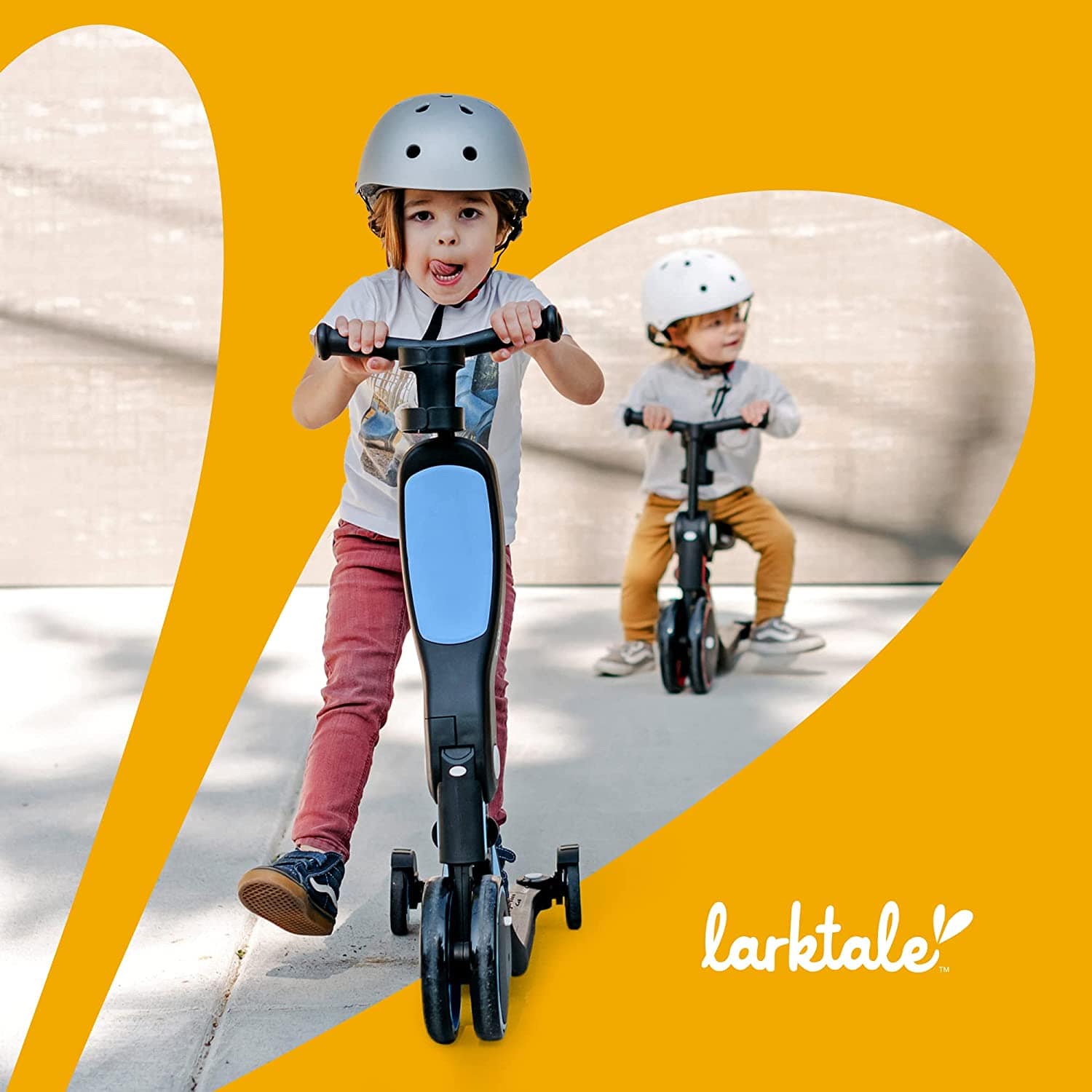 Larktale Scoobi 5-in-1 Convertible Scooter for Kids - Toddler to Big Kid Ride-On Toy with Adjustable Handlebar & Seat - Perfect for Indoor & Outdoor Play, Park, Backyard & Sidewalk Adventures