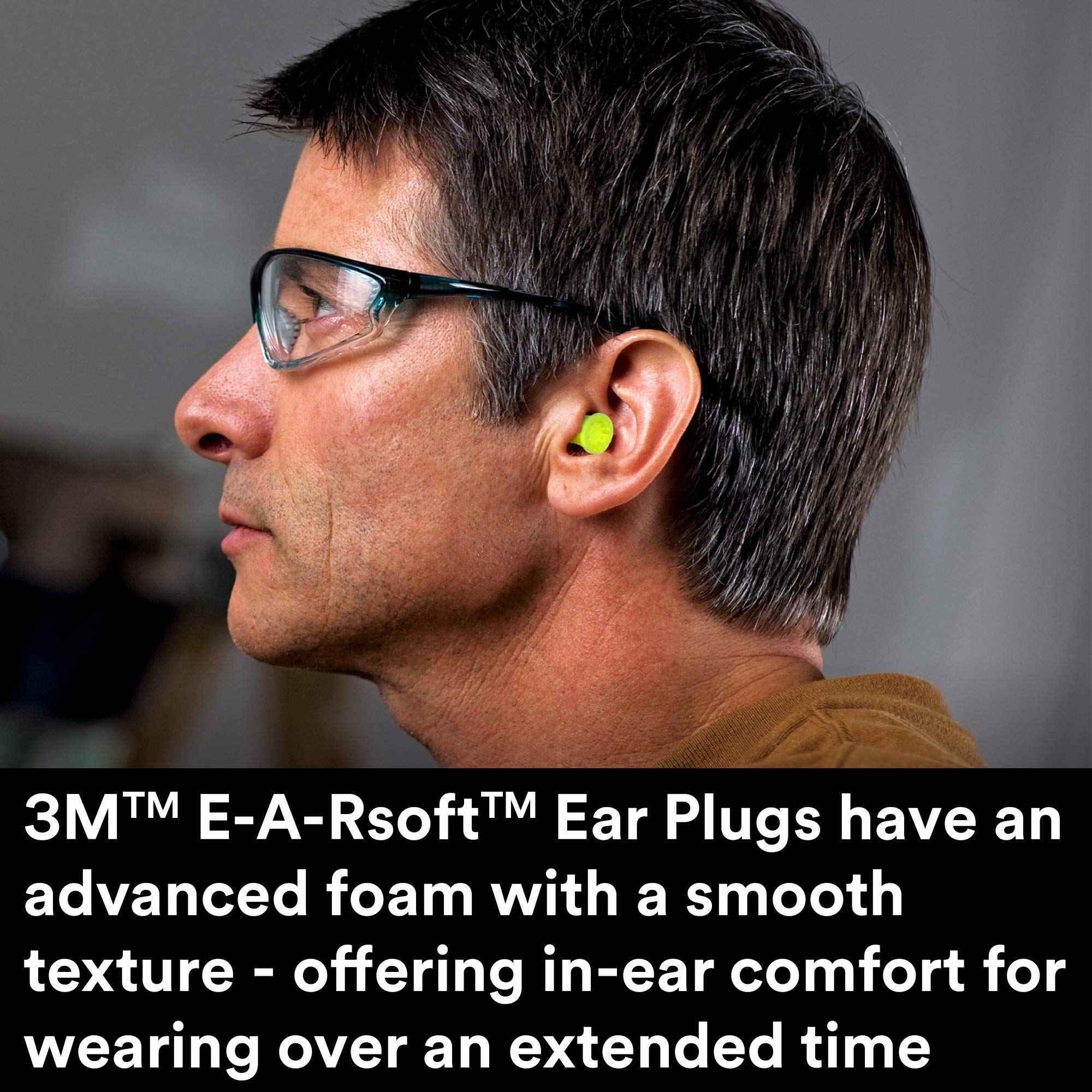 3M E-A-Rsoft FX 391-1012 Uncorded Disposable Foam Earplugs - 500 Pair Refill Bottle for One Touch Dispenser - NRR 33 Noise Reduction - Ideal for Drilling, Grinding, Machining, Sawing, Welding & Loud Work Environments