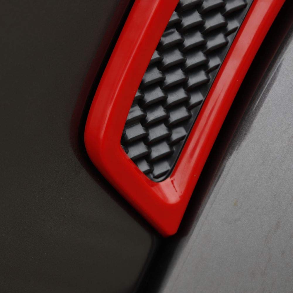 JeCar Fender Air Vent Trim - Exterior Accessories for Jeep Wrangler 2018-2023 JL/JLU & Gladiator JT - Red - Upgrade Your Off-Road Vehicle Style for Trail Adventures & Urban Driving