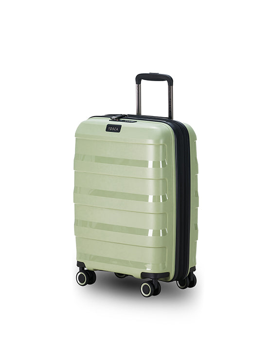 Tosca Comet 20 Inch Small Spinner Luggage - Lightweight Carry-On Suitcase with 360° Wheels, Sage Green | Perfect for Business Travel & Weekend Getaways