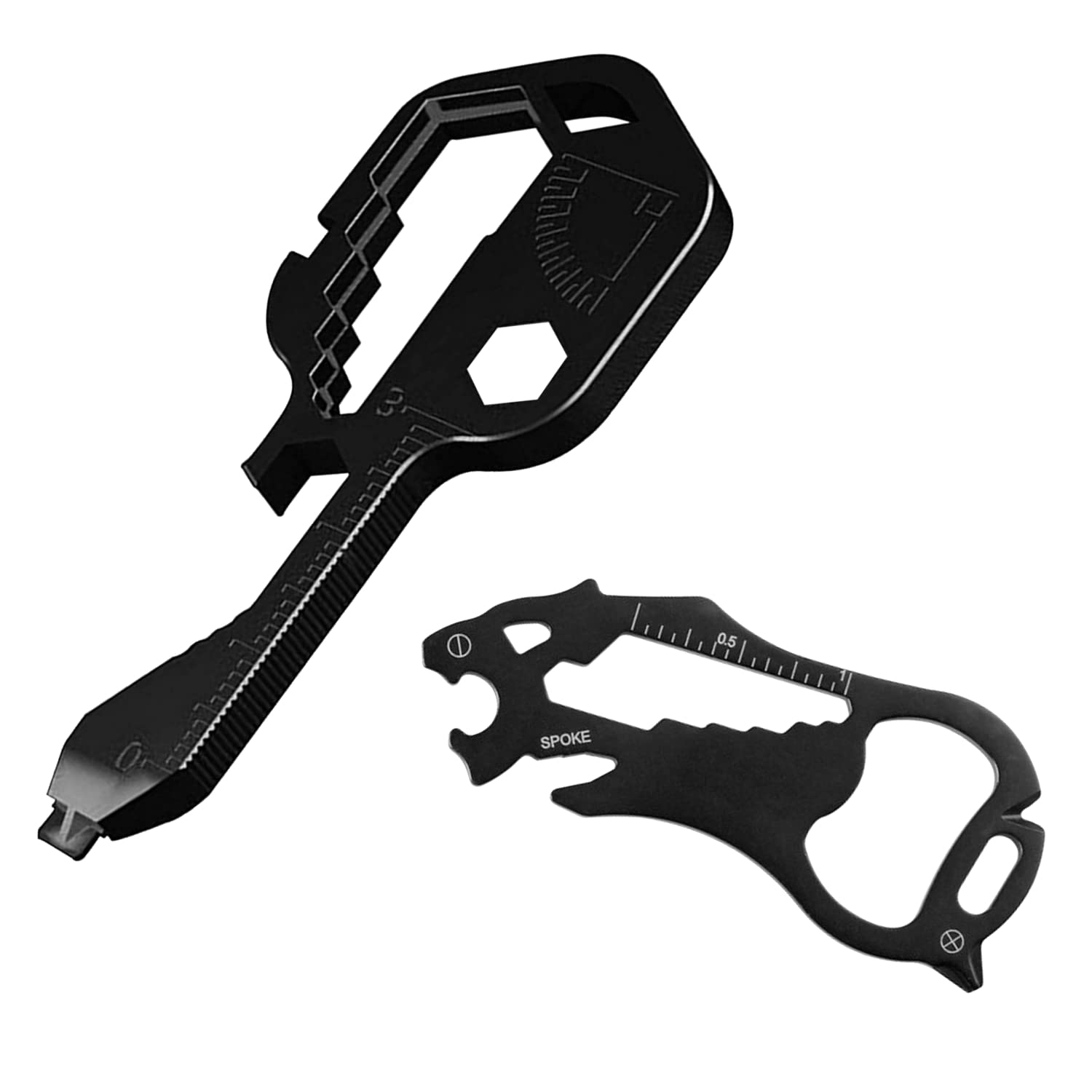 24-in-1 Multi-Tool Keychain - Stainless Steel Pocket Survival Tool with Bottle Opener, Wrench, Screwdriver, Box Cutter & Ruler | Compact EDC Gadget for Camping, Hiking, Cycling & Everyday Carry (EDC)