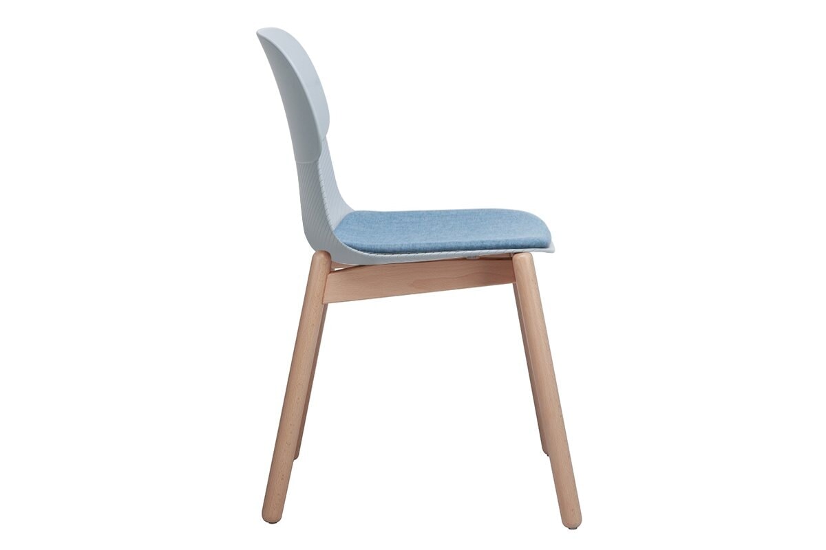 Durable Sammy Plastic Chair with Sturdy Wooden Legs - Perfect for Indoor, Outdoor, Patio, Garden, and Poolside Use