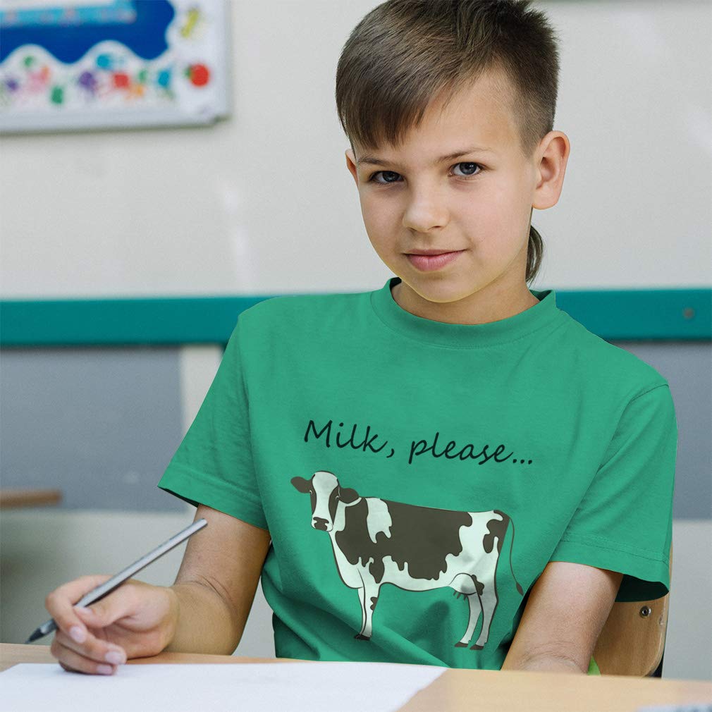 Organic Cotton Toddler T-Shirt with Cute Cow Print - Farm Animal Themed Baby Clothes for Boys & Girls - Perfect for Farm Visits, Playdates and Everyday Wear