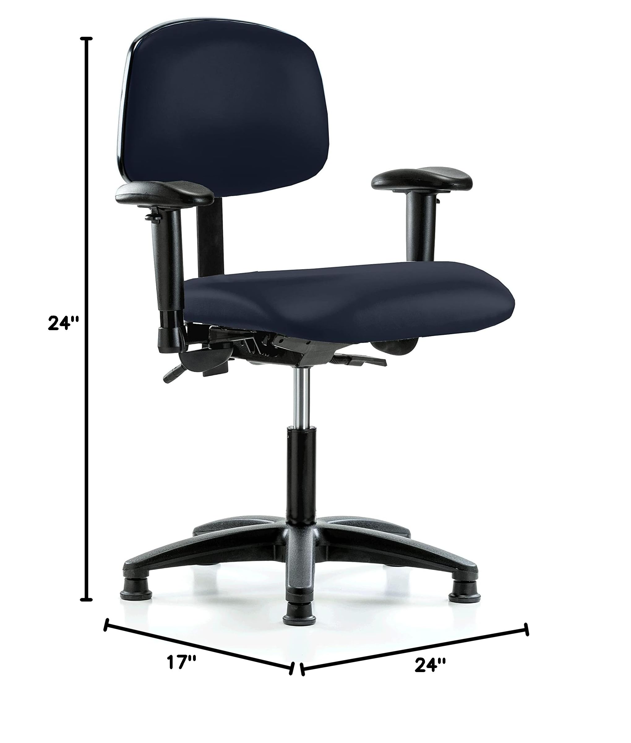 Ergonomic Perch Multi-Task Swivel Chair with Adjustable Height & Stationary Caps - Imperial Fabric Office Chair for Home & Workspace - Perfect for Standing Desks, Computer Work & Video Conferencing