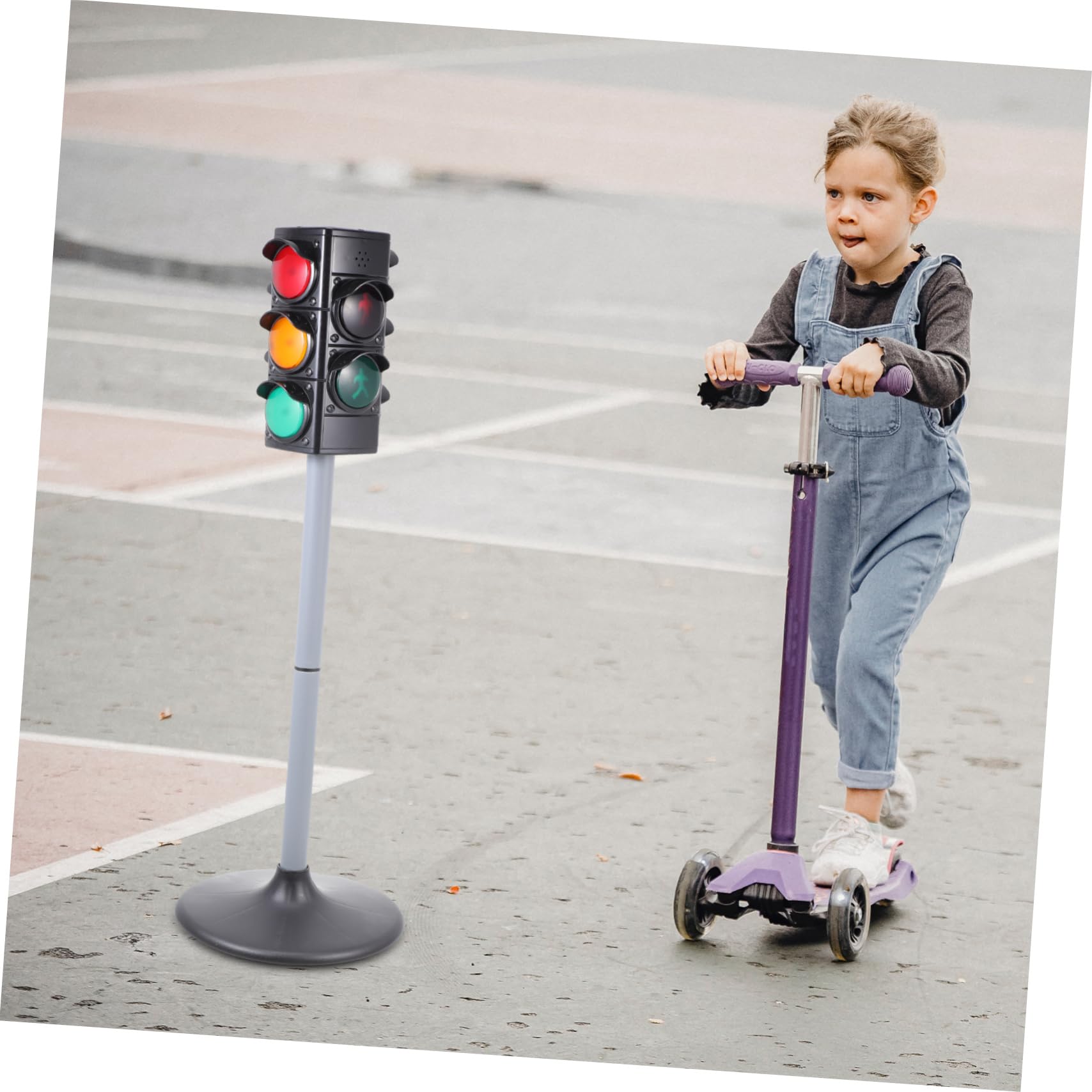 Miniature Traffic Sign Toy Set - Educational Road & Crosswalk Signs for Kids, ABS Plastic Traffic Light Model - Perfect for Learning, Playtime & DIY Road Scenes