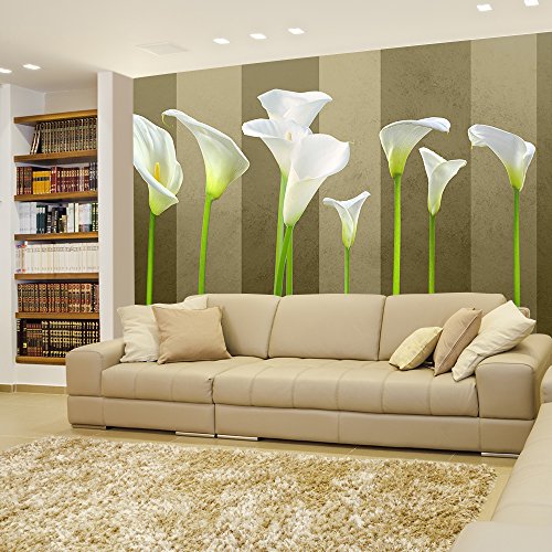 Arum Lilies With Copper and Rich Brown Background