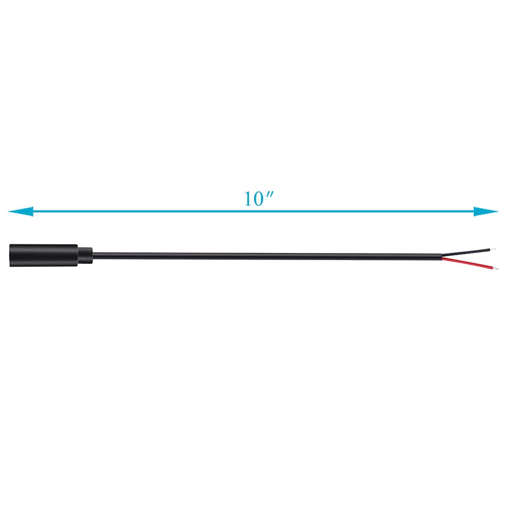10 Pack 3.5mm Female Jack to Bare Wire Connector - TS 2 Pole Mono 1/8