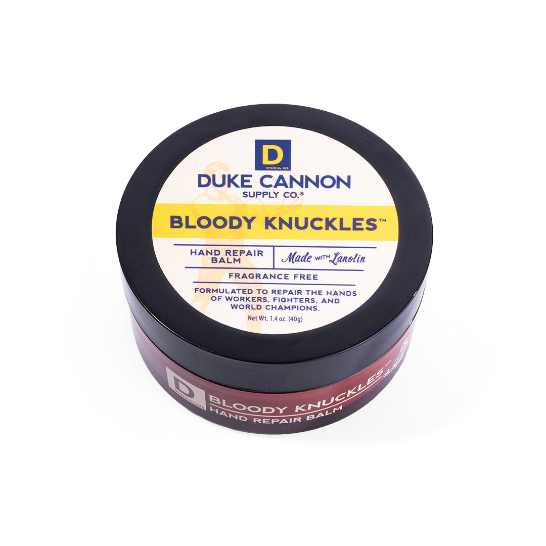 Duke Cannon Bloody Knuckles Hand Balm for Dry Cracked Skin – Moisturizing Hand Cream for Men – Ideal for Outdoor Work, Cold Weather & Tough Jobs