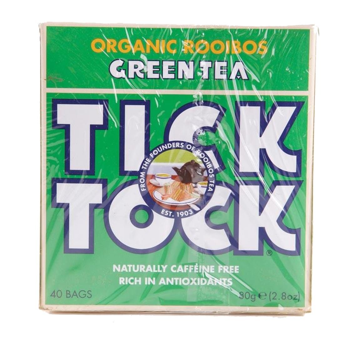 Organic Green Rooibos Tea Bags | 3 Pack of 40 Bags | Caffeine-Free Herbal Tea for Relaxation & Wellness | Perfect for Morning Brew or Evening Unwind