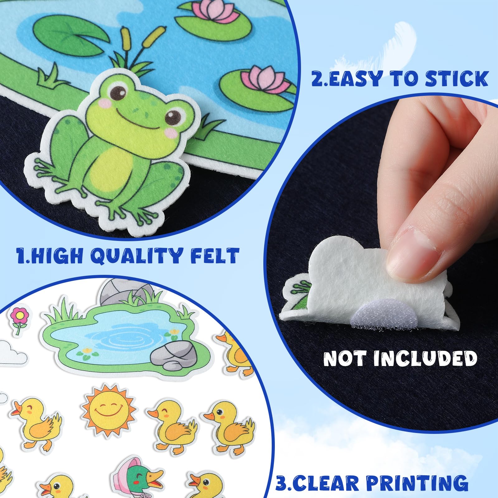 12pc Felt Board Story Set - Fairy Tales & Animals for Preschool Storytelling