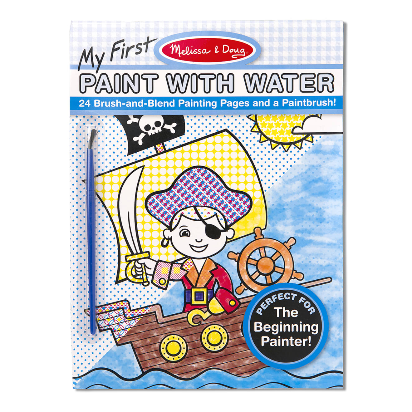 My First Paint With Water Kids' Art Pad With Brush - Pirates, Space, Construction Themes - Fun & Mess-Free Painting Activity for Toddlers & Preschoolers - Perfect for Travel, Birthday Gifts & Creative Playtime