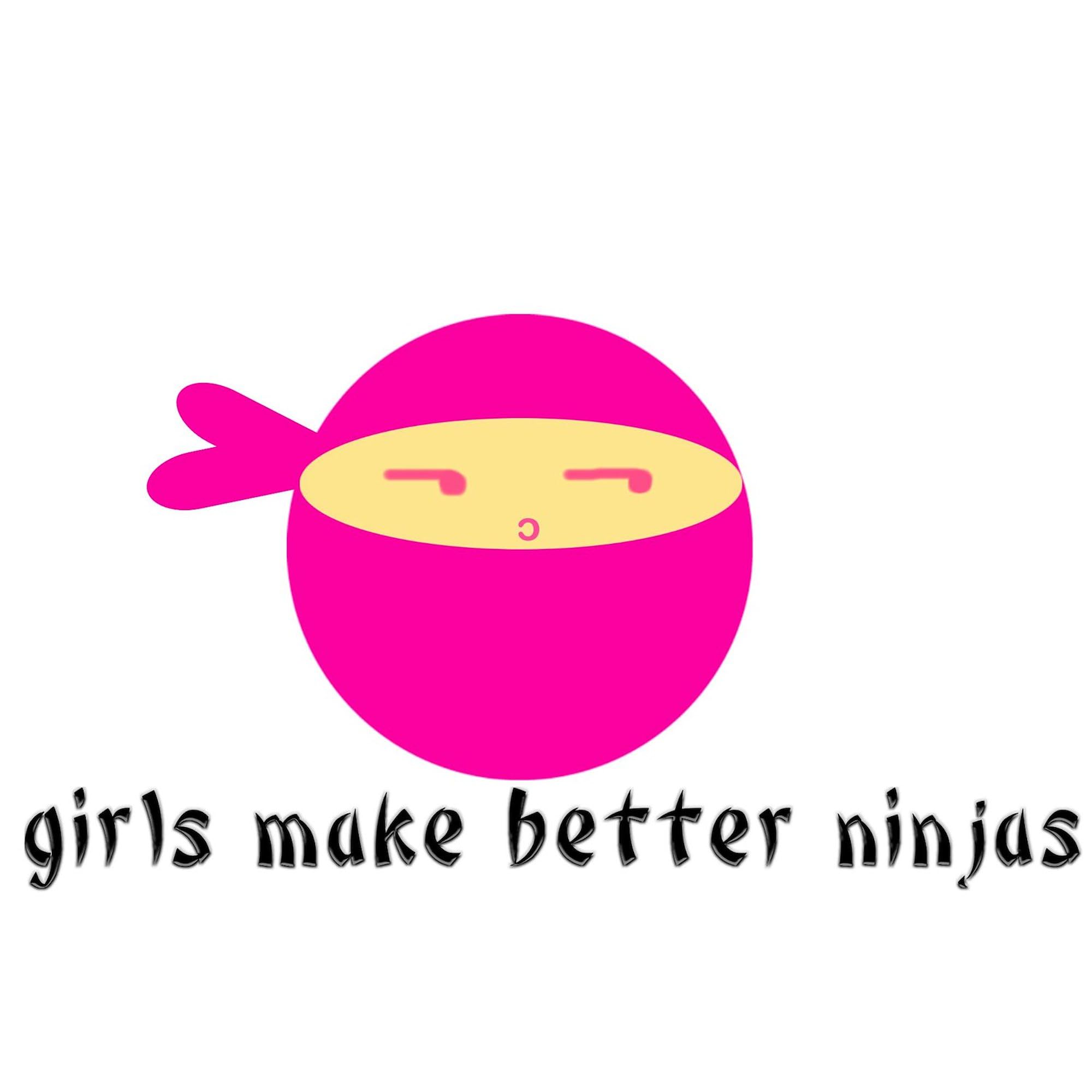 Girls Make Better Ninjas Oval Sticker - Funny Car Bumper Decal for Women & Girls - Perfect for Laptops, Water Bottles, Notebooks & Car Windows