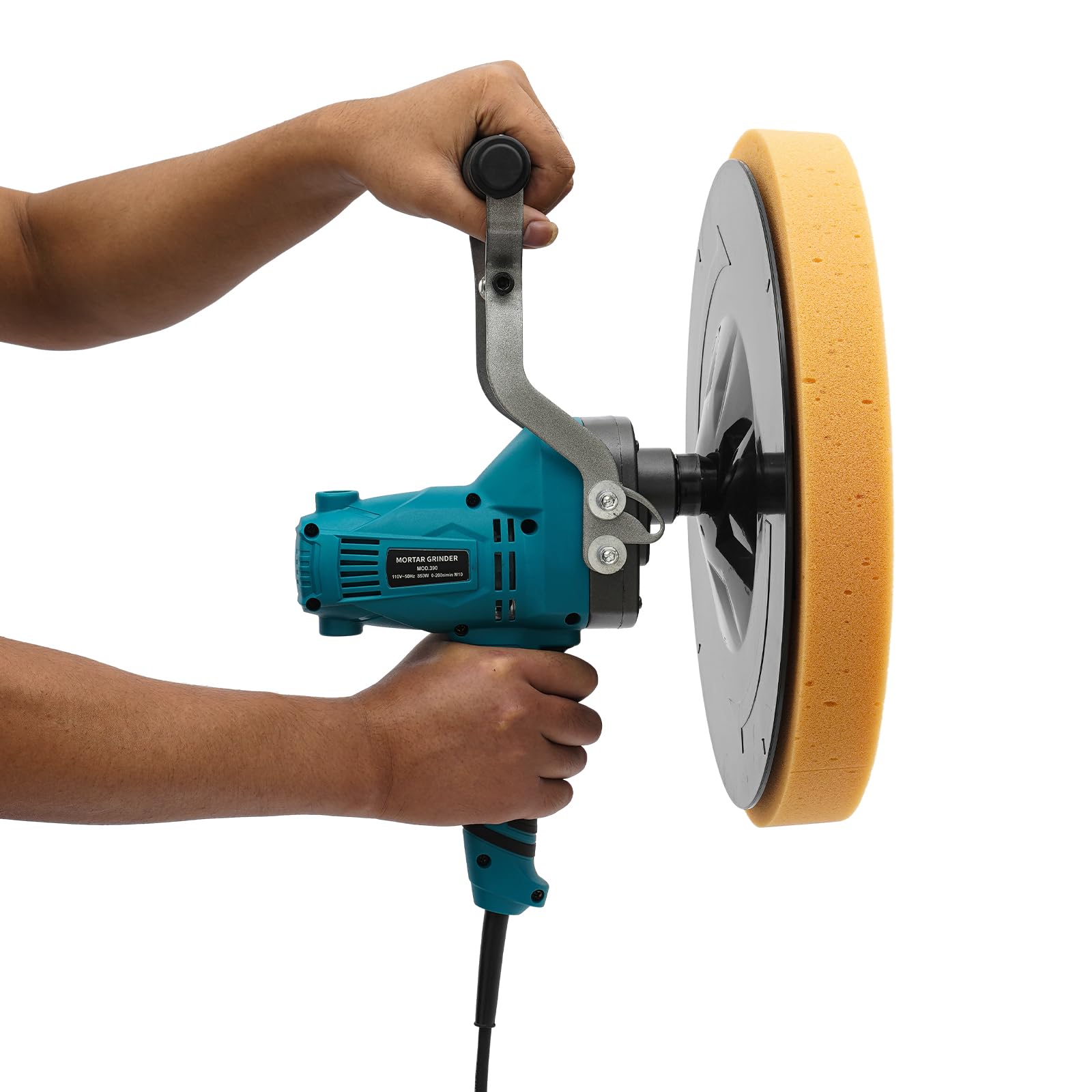 850W Electric Concrete Sander - Variable Speed 50-100RPM Handheld Drywall Sander with 16-Inch Sanding Pad for Ceiling, Cement, Mortar & Plaster | Perfect for Wall Polishing & Surface Preparation in Construction & DIY Projects