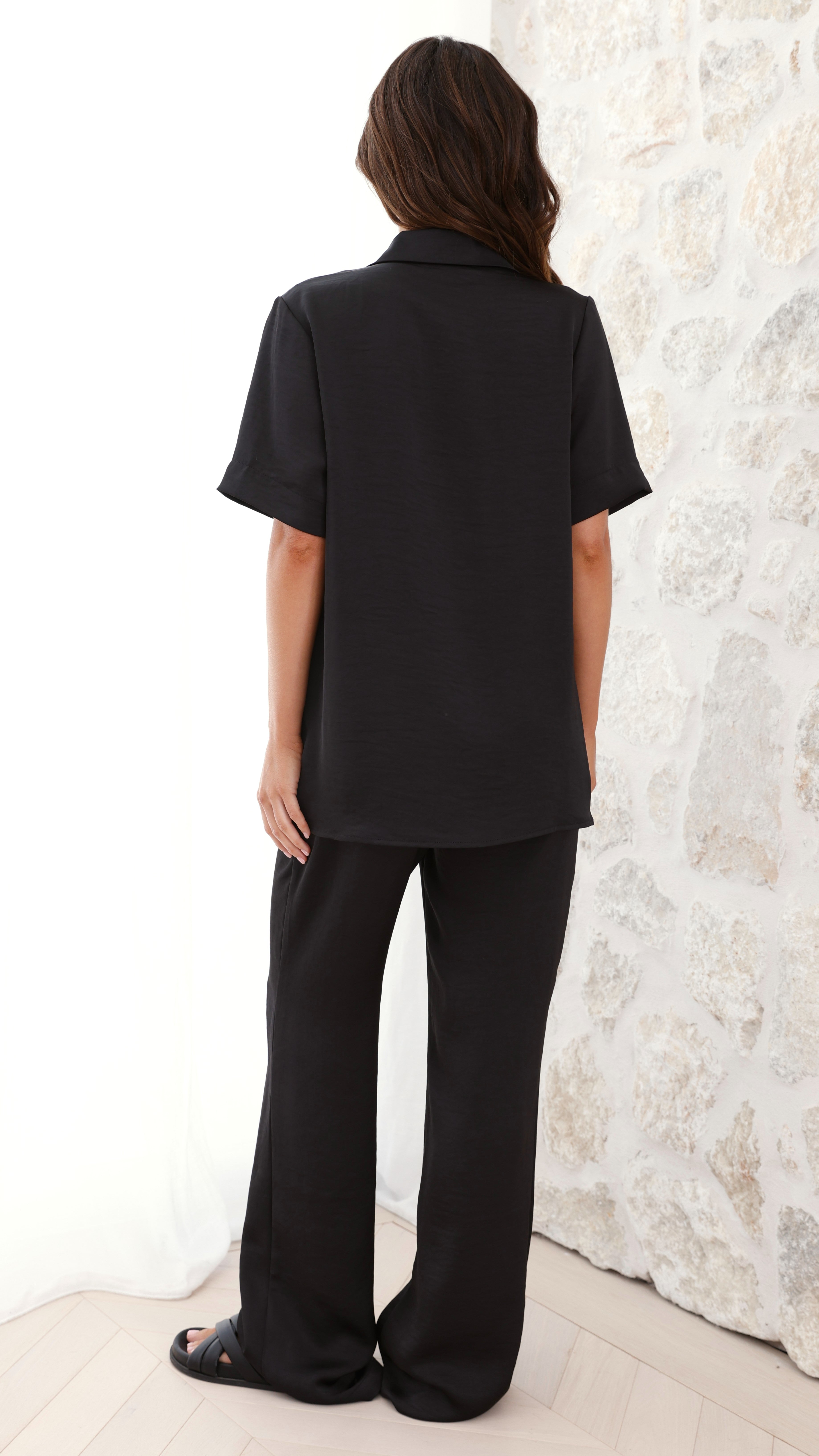 Imogen Button Pants for Women - High Waisted Black Trousers with Front Buttons | Casual Office Pants & Chic Streetwear Outfits