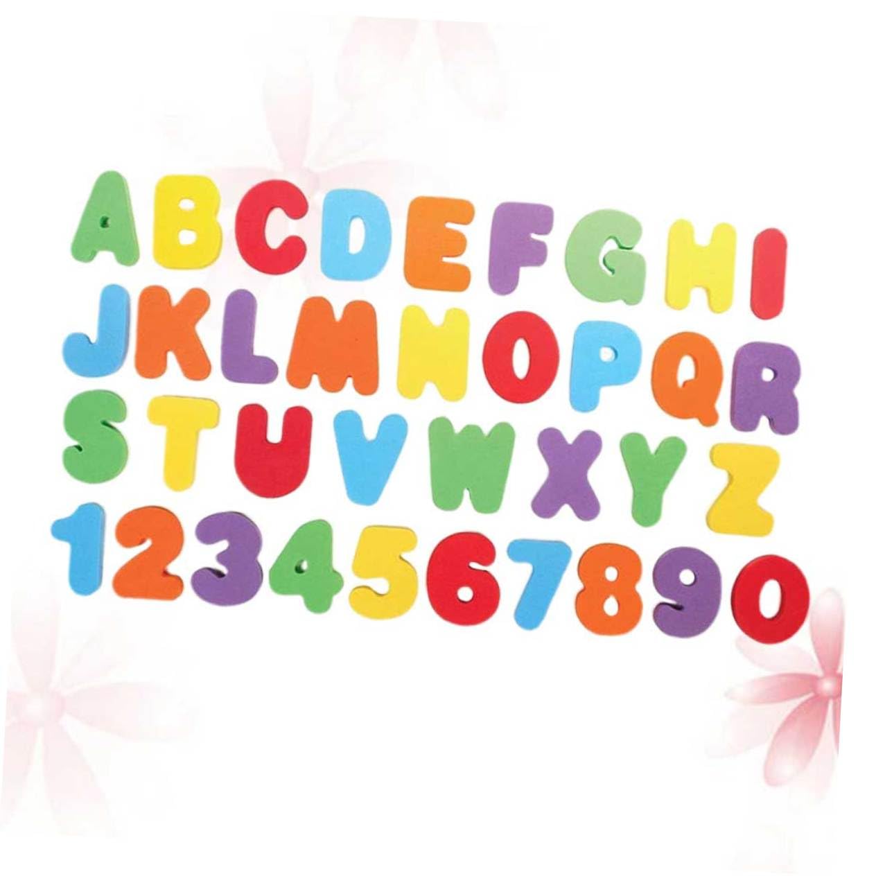 ORFOFE 2 Sets Alphabet & Number Foam Bath Toys for Toddlers - Fun Bathtime Learning Letters A-Z & Numbers 1-10, Non-Toxic Bathing Toys for Kids | Perfect for Early Education & Sensory Play in Tub
