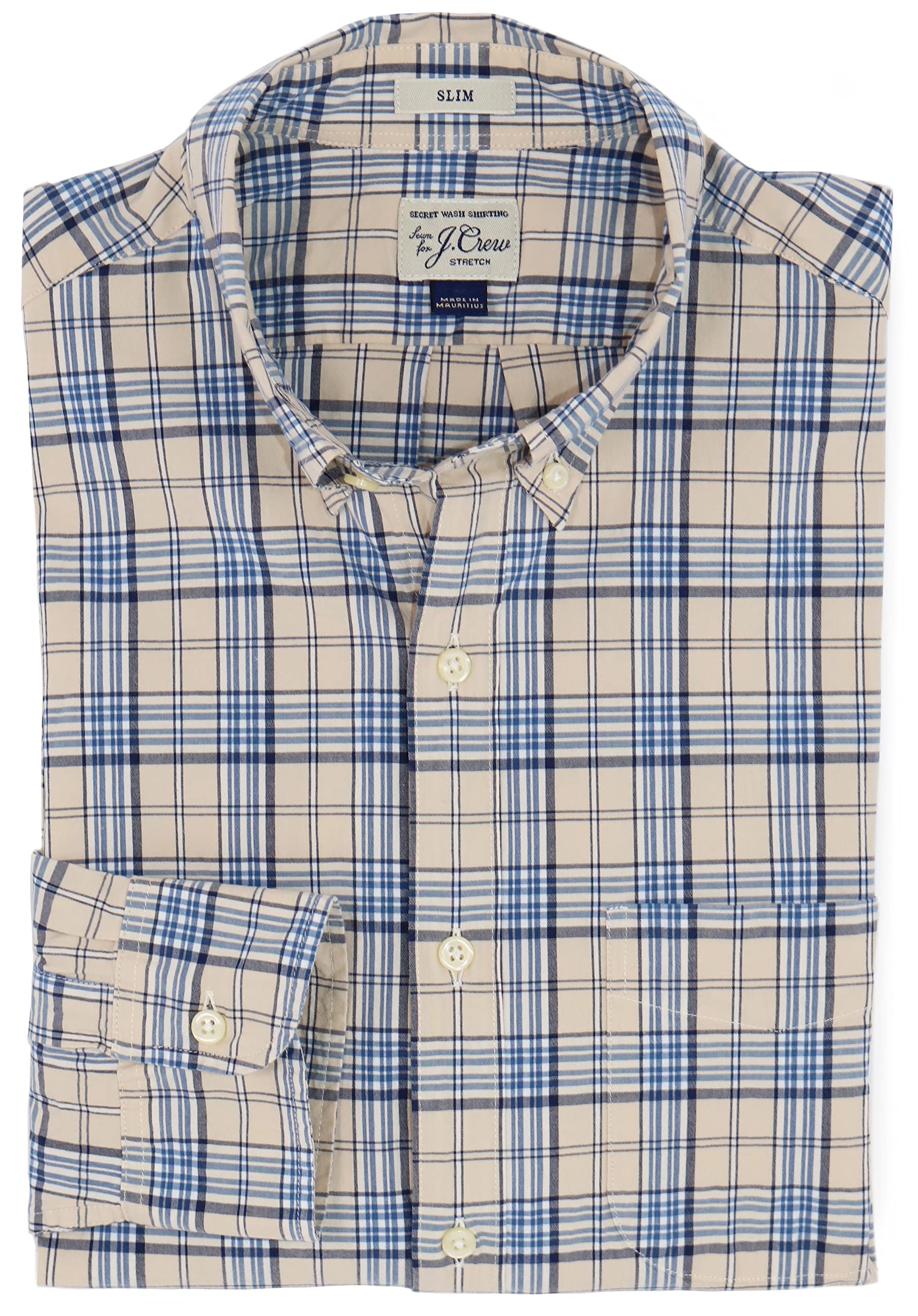 J.Crew Men's Slim Fit Secret Wash Button-Down Shirt - Comfortable Casual & Office Wear for Business & Weekend Outings