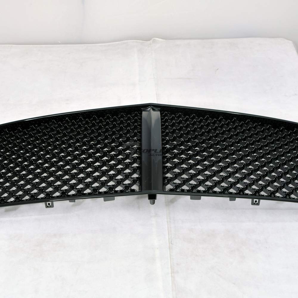 Glossy Black ABS Mesh Front Hood Bumper Grill Grille Guard Compatible With 2011-2014 Dodge Charger | Durable Car Protection | Perfect for Off-Roading & Urban Driving