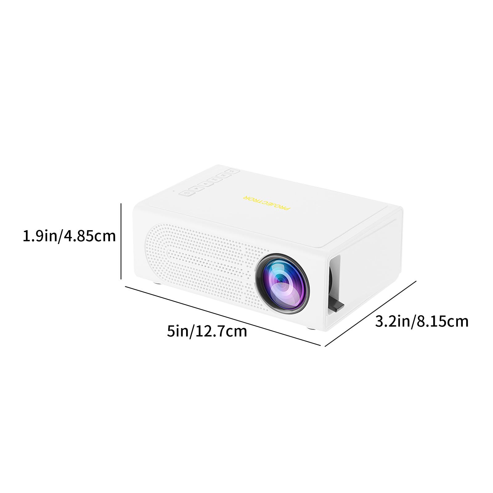 Portable Mini Projector with Remote - 1080P HD LED Projector for Bedroom & Living Room - HDMI/USB/AV/Memory Card Support - Perfect for Movie Nights, Gaming & Home Theater Entertainment