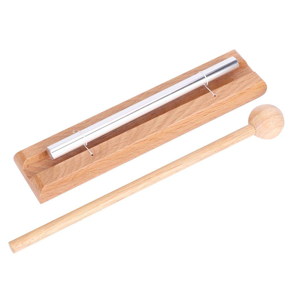 Solo Chime with Wood Mallet - Smooth Polished Musical Instrument for Classroom Management, Meditation, Sound Therapy, Meetings & Yoga - Perfect for Relaxation, Focus & Mindfulness