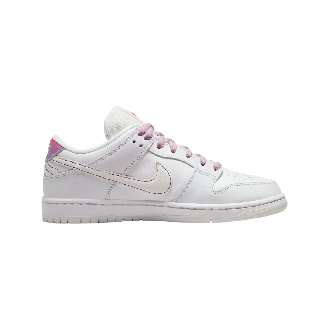 Nike Dunk Low Be True White Summit Rainbow Sneakers - LGBTQ+ Pride Shoes for Men & Women - Perfect for Casual Wear, Street Style & Pride Events