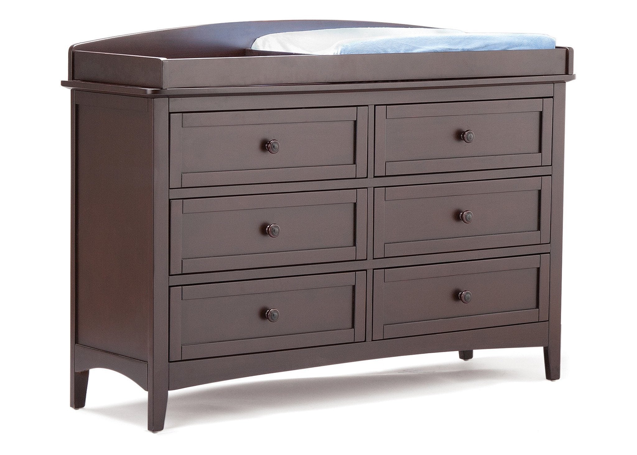 Adele Double Dresser - 6-Drawer Solid Wood Bedroom Dresser with Mirror, White - Perfect for Bedroom Storage & Organization