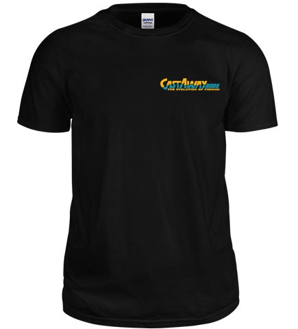 CastAway Black Sunset Graphic T-Shirt for Men - Soft Cotton Casual Tee for Beach Outings, Summer Travel & Streetwear Fashion