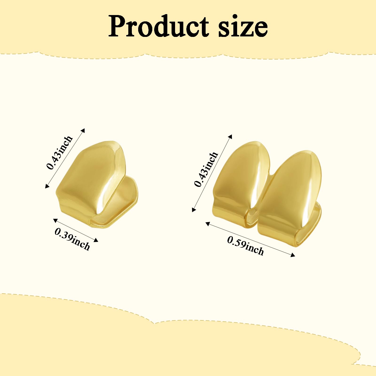 4Pcs Gold & Silver Plated Hip Hop Tooth Grillz - Top Teeth Caps for Men & Women | Perfect for Rappers, Performers, Halloween Costumes & Party Accessories