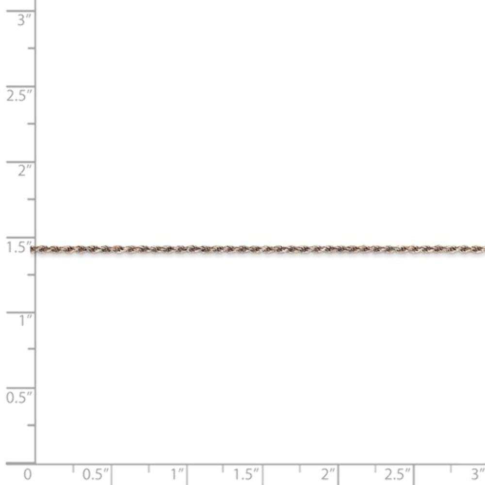 Roy Rose Jewelry 14K Rose Gold 1mm Diamond-Cut Rope Chain Necklace - 24 Inch Length | Perfect for Layering, Gift Giving & Everyday Elegance