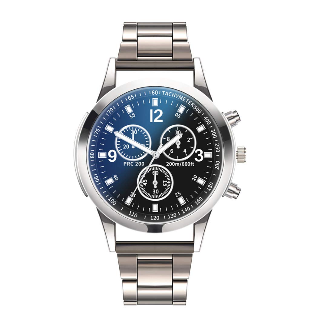 Men's Casual Business Quartz Watch - Digital Mesh Band, Three-Eye Design for Office, Meetings & Everyday Wear