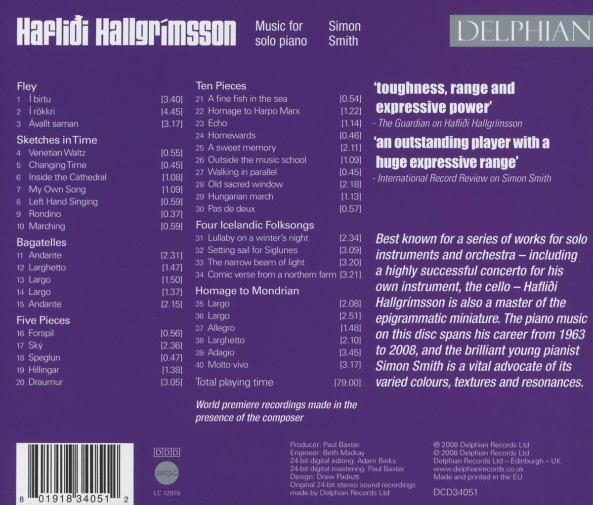 Hallgrimsson: Solo Piano Music Collection | Classical Piano Sheet Music & Scores | Perfect for Concerts, Recitals & Home Practice
