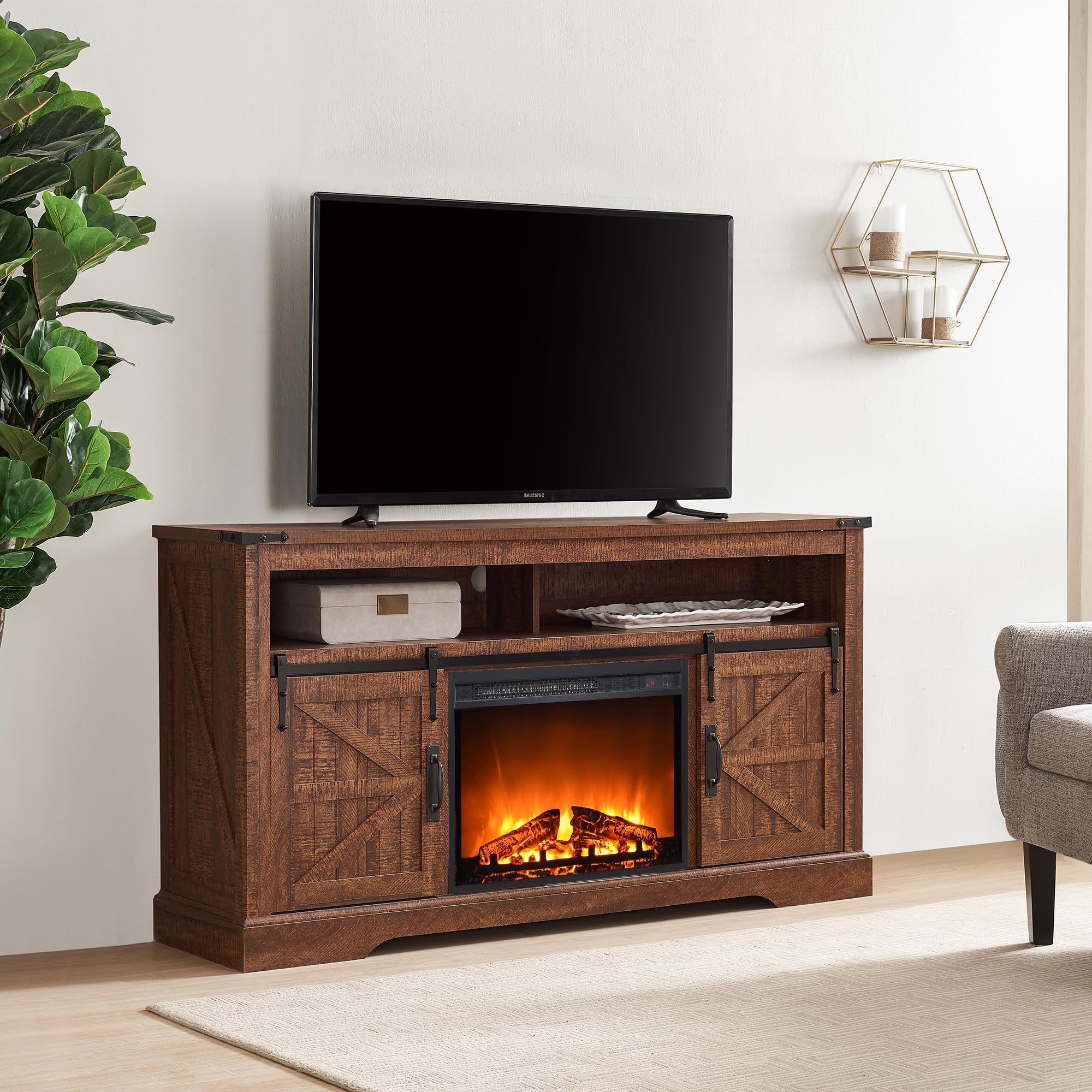 OKD 65+ Inch Fireplace TV Stand - 33