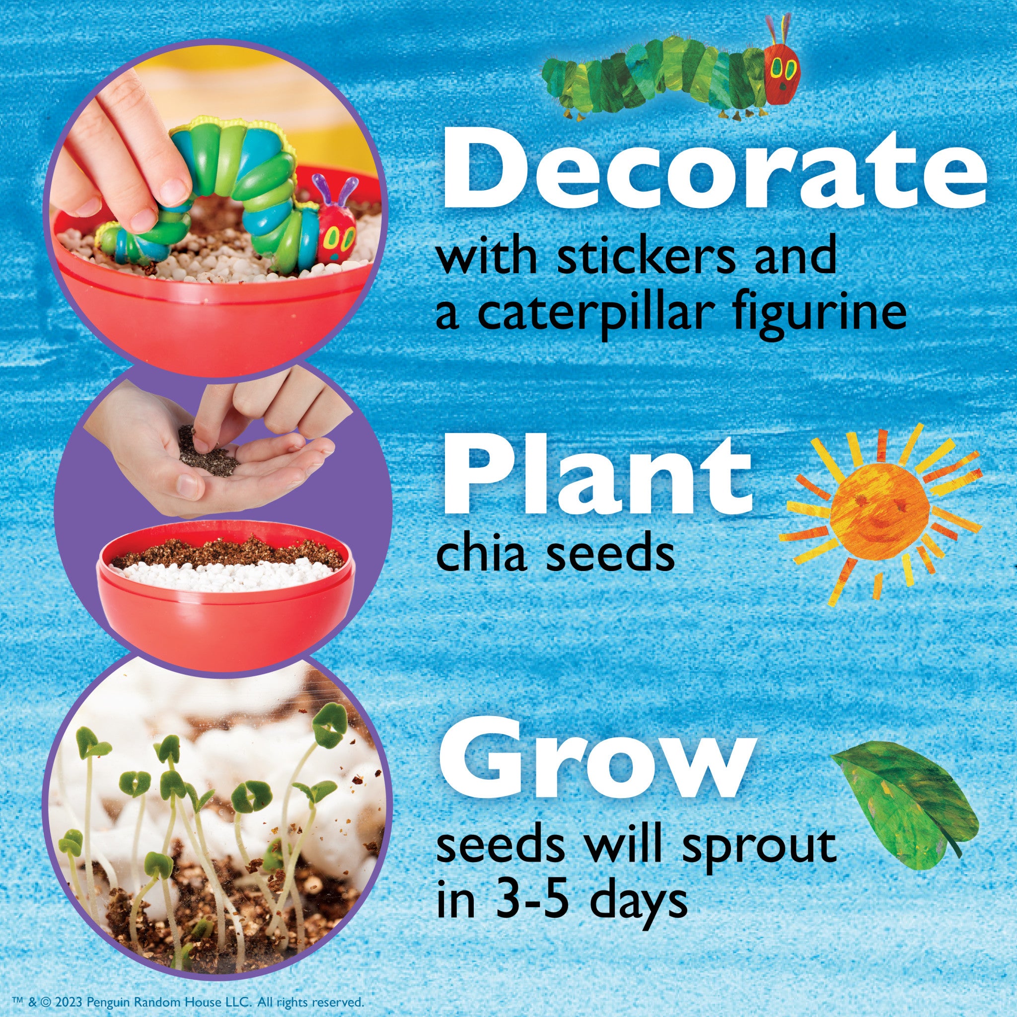 The Very Hungry Caterpillar Ready to Grow Garden Kit - Educational Kids Gardening Set with Storybook & Tools - Perfect for Outdoor Learning & STEM Activities (Model #6372000)