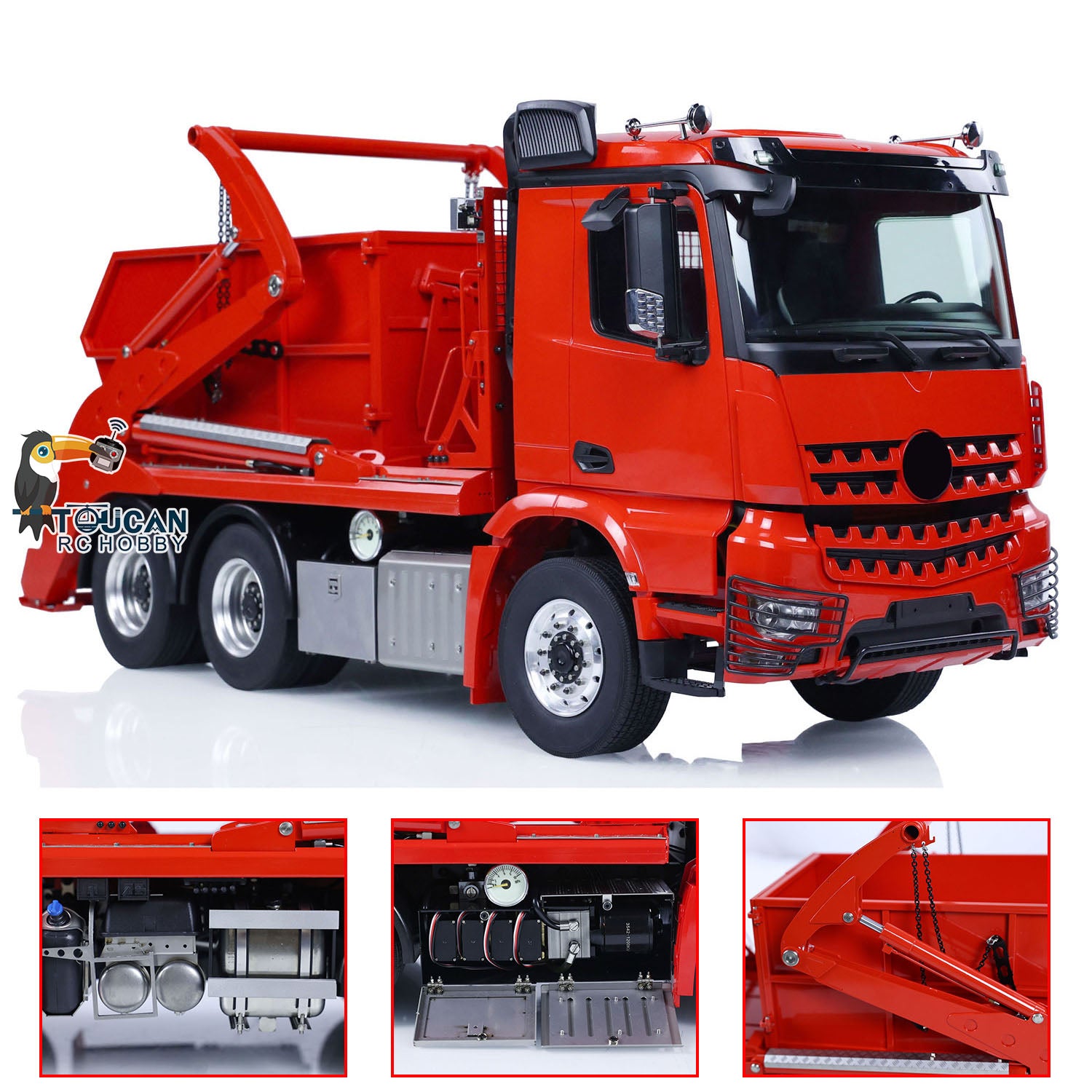 1/14 Scale VL18U K3363 RC Hydraulic Skip Loader - Metal Swing Arm Remote Controlled Dumper Truck - Simulation Construction Hobby Model (PNP/RTR) - Perfect for Indoor/Outdoor RC Construction Play & Collectors