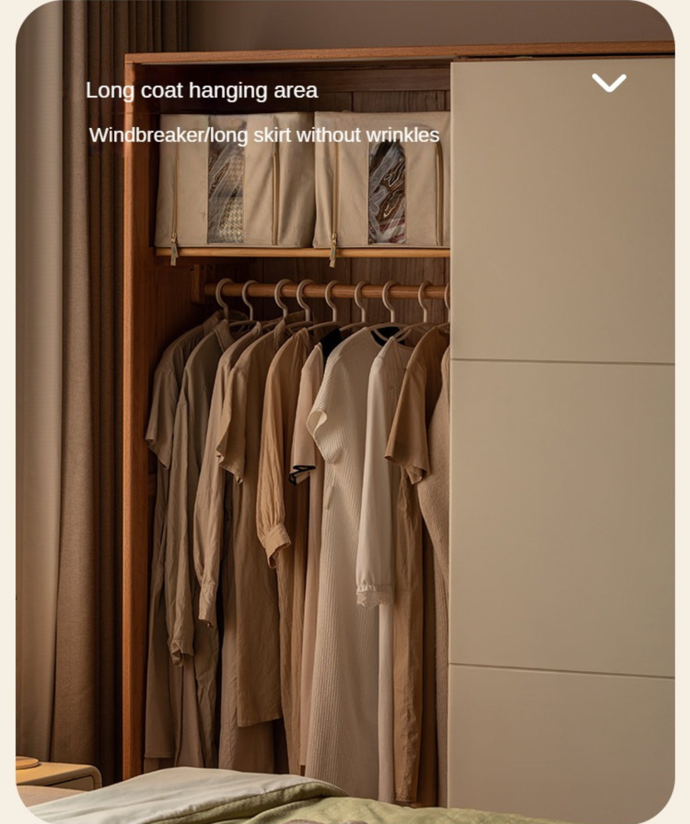Solid Oak Wood Sliding Door Wardrobe Closet - Modern Storage Solution for Bedroom, Living Room & Office Organization