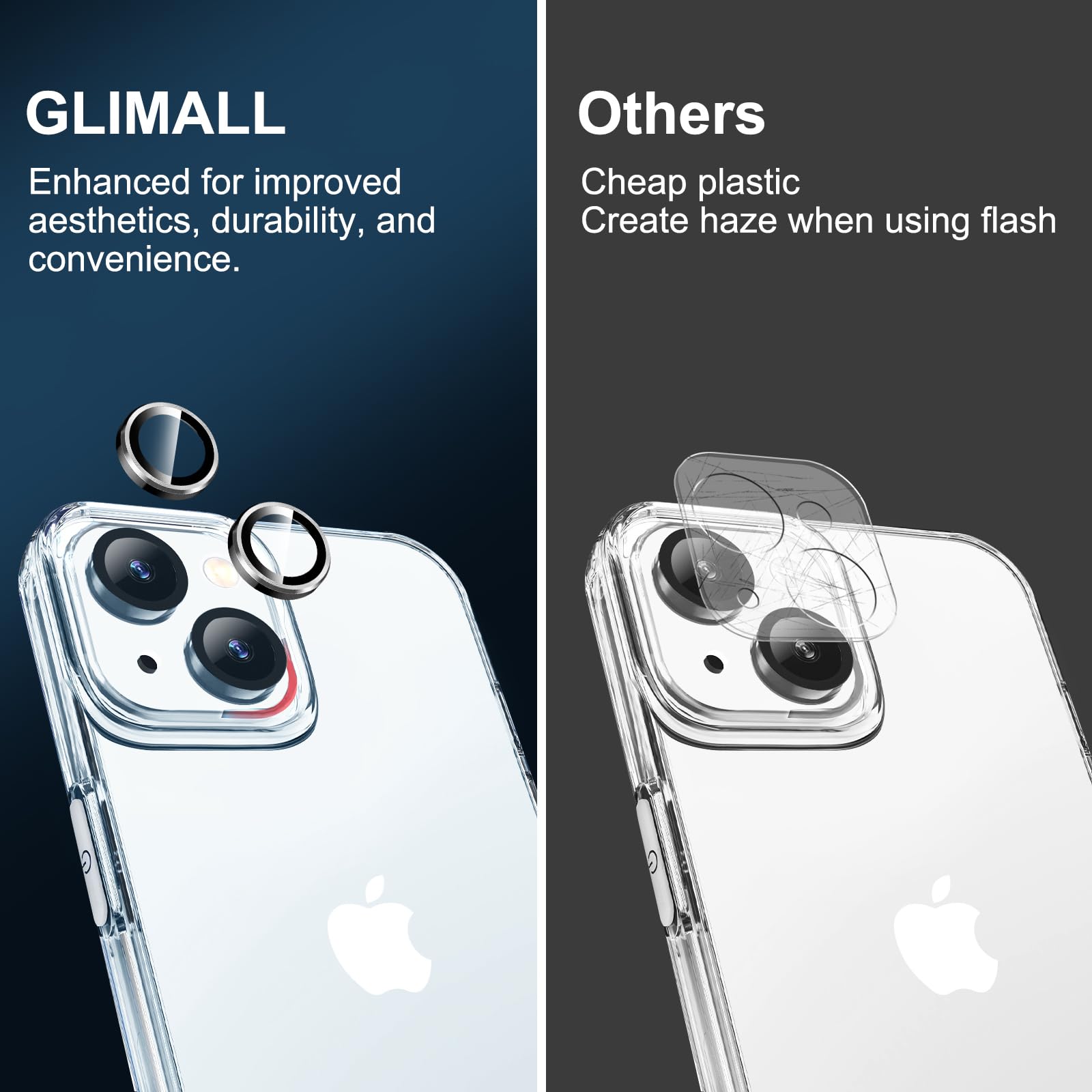 5 in 1 iPhone 15 Plus Clear Case with Screen Protector (2 Pack) + Camera Lens Protector (2 Pack) - Military Grade Drop Protection, 6.7 Inch Transparent Cover - Perfect for Everyday Use, Travel & Outdoor Activities