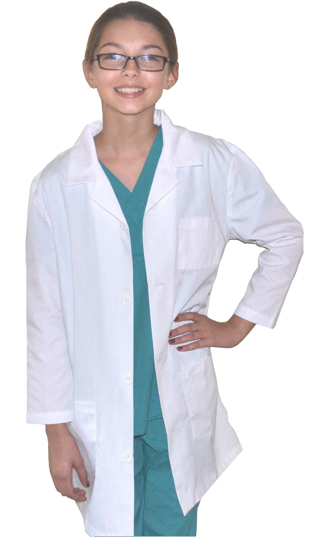 Kids Science Lab Coat - White Children's Lab Coat for Science Experiments, School Projects & Dress-Up - Perfect for Young Scientists & STEM Activities