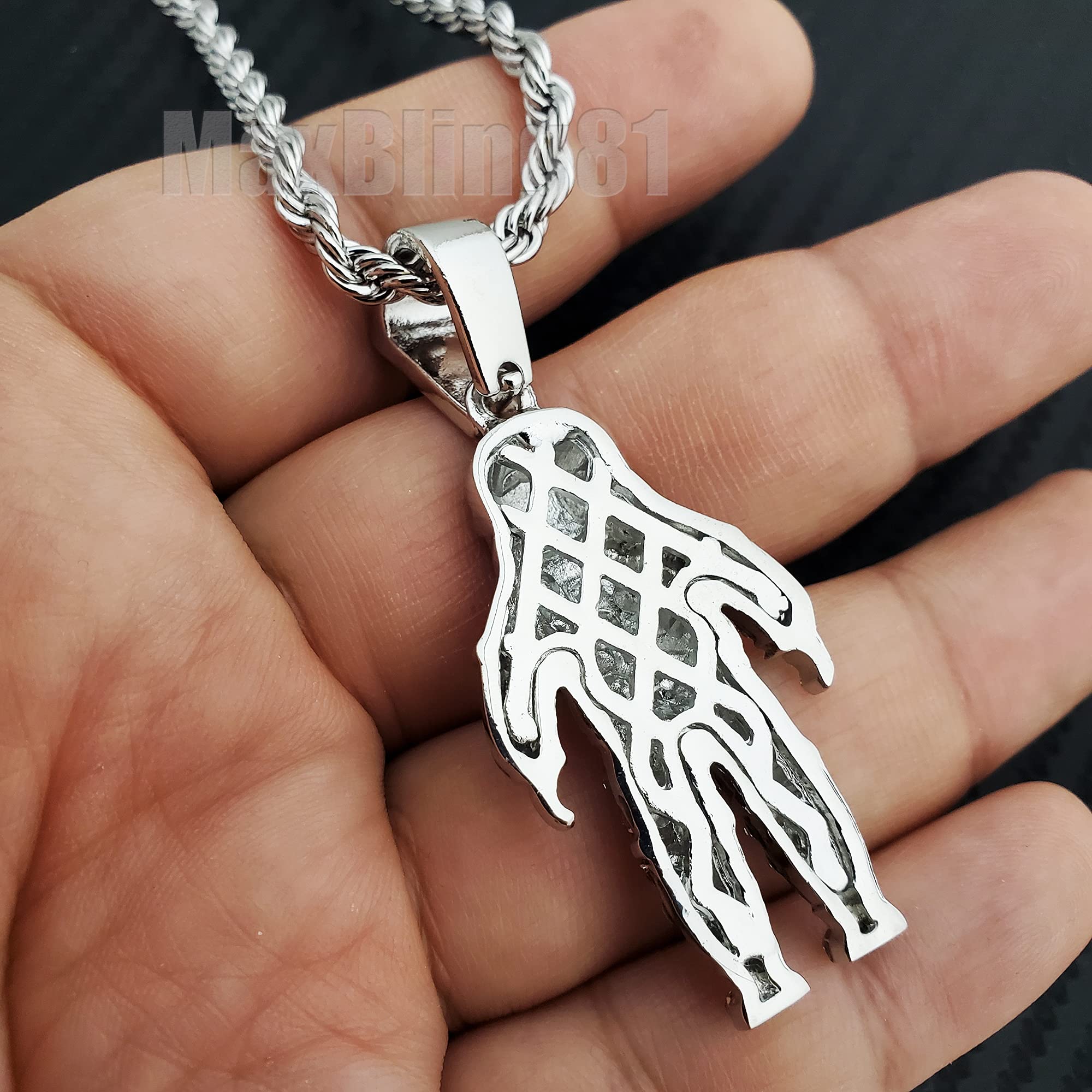 Hip Hop Iced Out Gold & Silver Plated Astronaut Pendant with 4mm 24