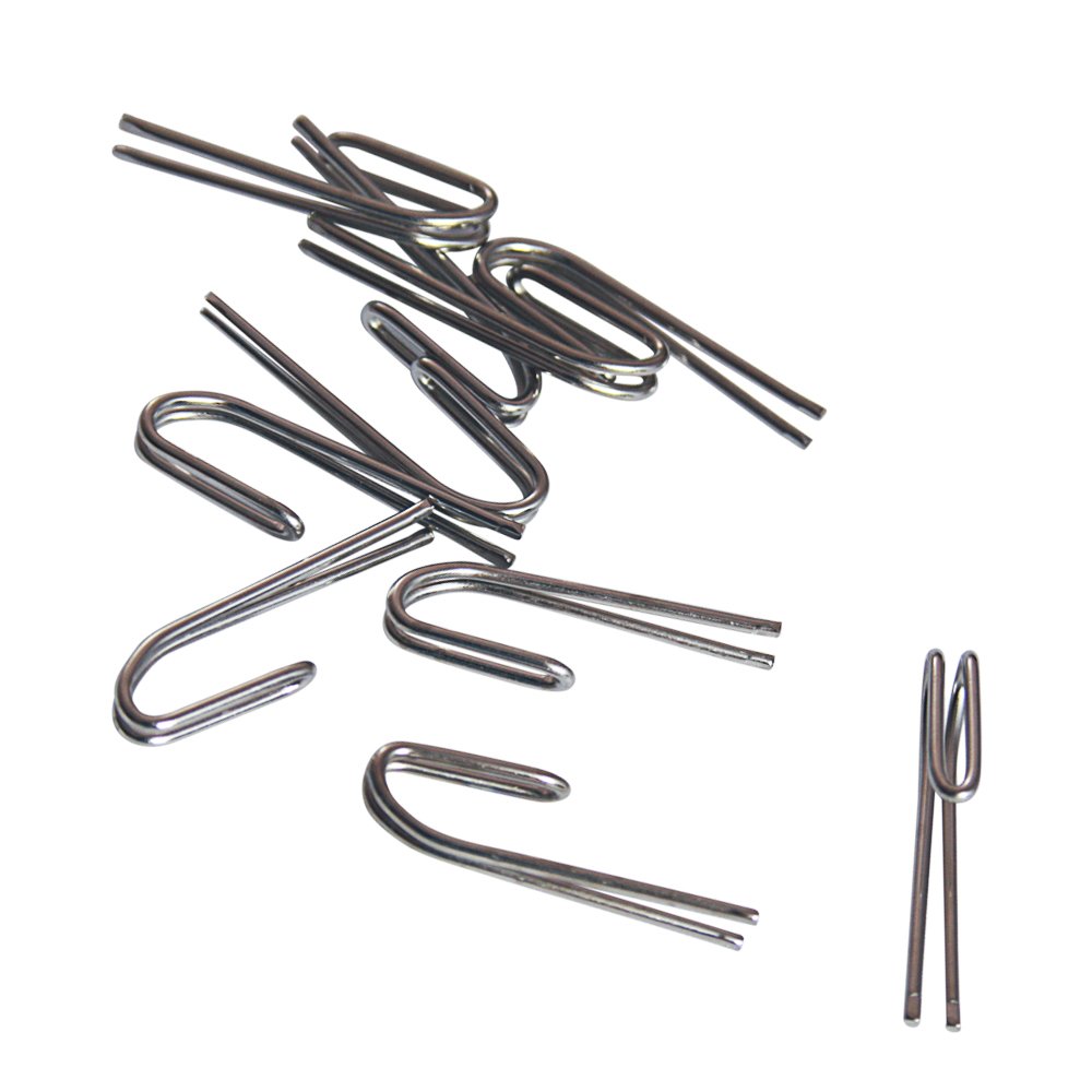 100 Pack Two Prong Curtain Hooks - Heavy Duty Drapery Hooks for Hanging Curtains, Sheers & Valances - Perfect for Living Room, Bedroom & Window Decor