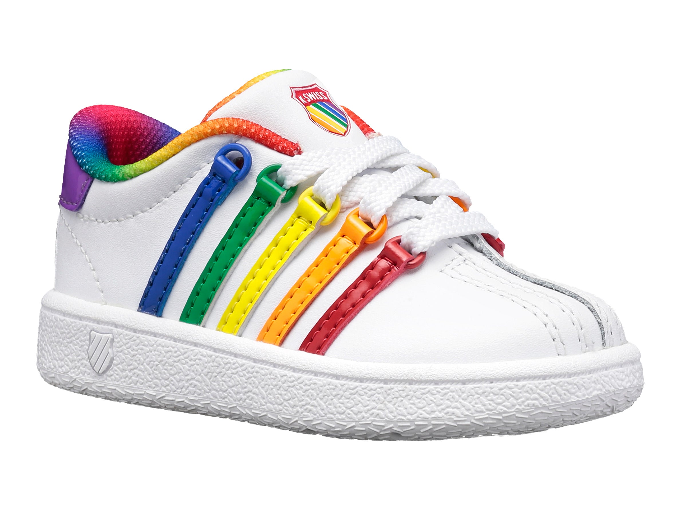Classic VN White/Rainbow Sneakers - Comfortable & Stylish Shoes for Men & Women - Perfect for Running, Walking & Casual Wear