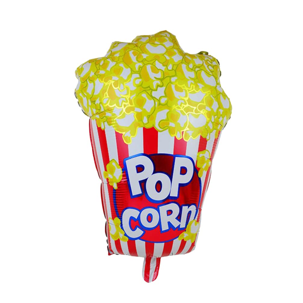 KESYOO 5pcs Popcorn Party Balloons - Movie Night Themed Foil Mylar Balloons for Birthday, Carnival & Theater Decorations - Perfect for Popcorn-Themed Parties, Movie Nights & Birthday Celebrations