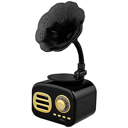 Vintage Retro Bluetooth Record Player with Speaker - Wireless Gramophone Turntable, FM Radio, TF Card Slot - Perfect for Home, Office & Vintage Music Lovers