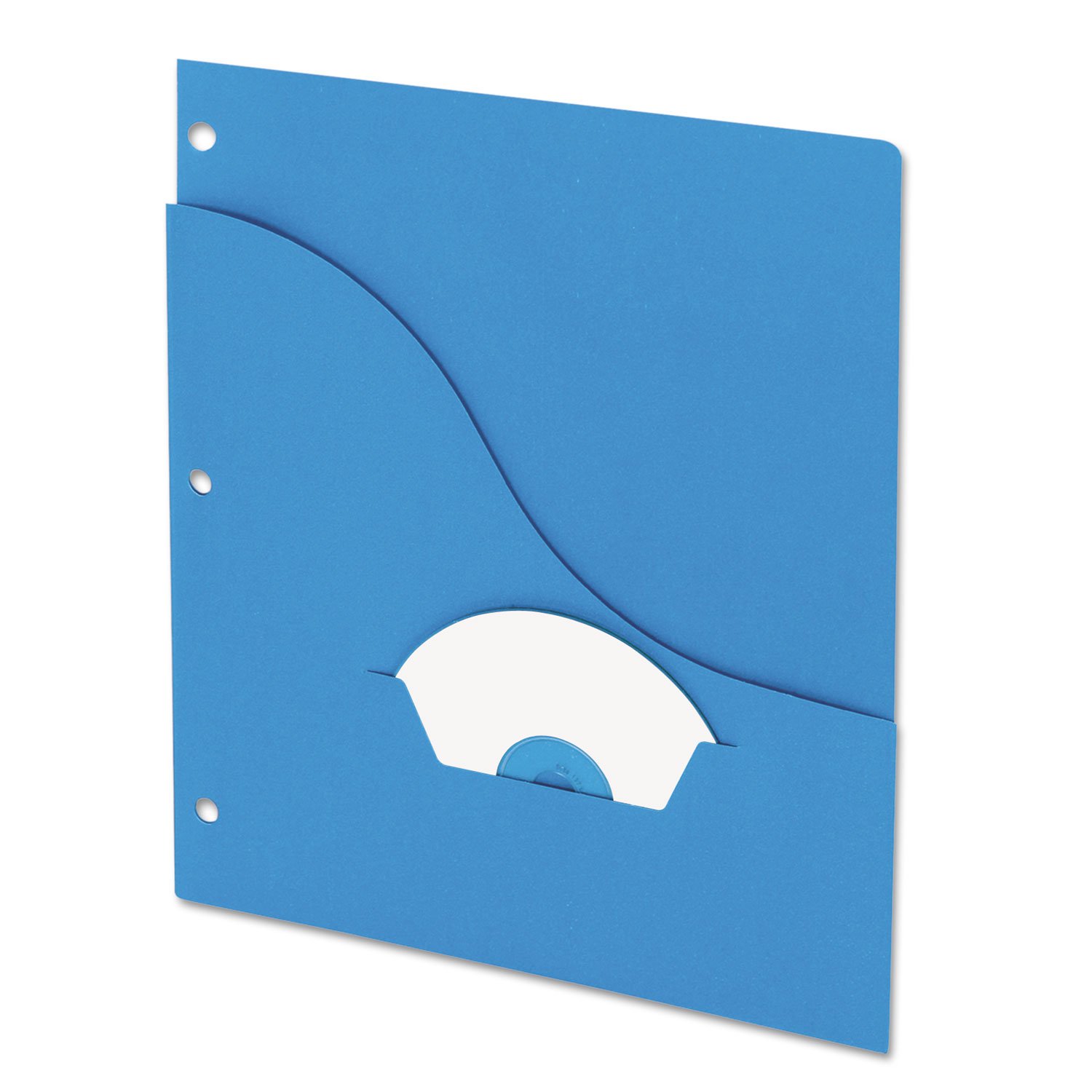 Pendaflex Essentials 32902 Slash Pocket Project Folders - 3-Hole Punched Letter Size, Blue (25-Pack) - Perfect for Office Organization, School Projects & Document Storage