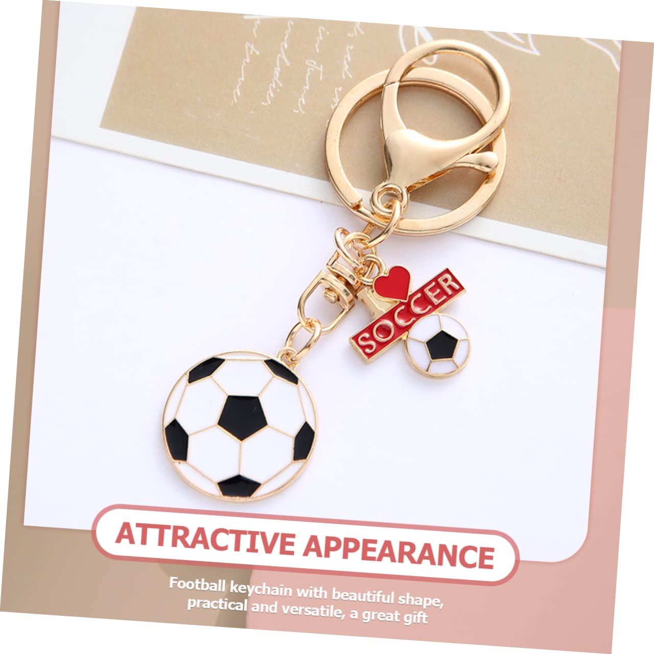 16 Pcs Football Keychain Set - Zinc Alloy Key Rings for Sports Fans & Gifts